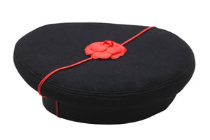 CHANEL シャネル 激レア ベレー帽 花リボン付き ヴィンテージ サイズ57 ブラック 8512003327084 美品 中古 57314