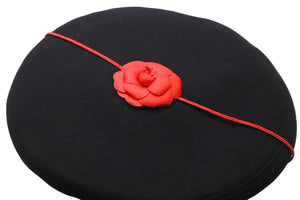 CHANEL シャネル 激レア ベレー帽 花リボン付き ヴィンテージ サイズ57 ブラック 8512003327084 美品 中古 57314