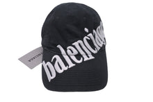 Load image into Gallery viewer, 未使用品 BALENCIAGA バレンシアガ キャップ DIAGONAL CAP 22SS680738 410B2 帽子 ブラック コットン サイズS 中古 57329