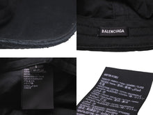 Load image into Gallery viewer, 未使用品 BALENCIAGA バレンシアガ キャップ DIAGONAL CAP 22SS680738 410B2 帽子 ブラック コットン サイズS 中古 57329