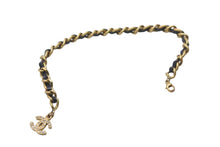Load image into Gallery viewer, CHANEL シャネル ブレスレット 95P ココマーク ラインストーン レザー ブラック ゴールド金具 美品 中古 57344