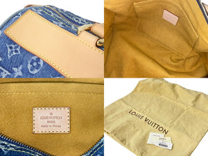 LOUIS VUITTON ルイヴィトン ハンドバッグ M95019 モノグラムデニム ネオスピーディ ブルー ゴールド金具 美品 中古 57371