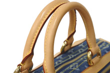 Load image into Gallery viewer, LOUIS VUITTON ルイヴィトン ハンドバッグ M95019 モノグラムデニム ネオスピーディ ブルー ゴールド金具 美品 中古 57371