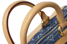 Load image into Gallery viewer, LOUIS VUITTON ルイヴィトン ハンドバッグ M95019 モノグラムデニム ネオスピーディ ブルー ゴールド金具 美品 中古 57371