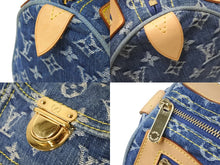 Load image into Gallery viewer, LOUIS VUITTON ルイヴィトン ハンドバッグ M95019 モノグラムデニム ネオスピーディ ブルー ゴールド金具 美品 中古 57371
