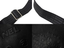 Load image into Gallery viewer, CHANEL シャネル ショルダーバッグ アンリミテッド ココマーク 全面ロゴ 12番台 2008年 レザー ブラック シルバー 美品 中古 57412