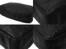Load image into Gallery viewer, CHANEL シャネル ショルダーバッグ アンリミテッド ココマーク 全面ロゴ 12番台 2008年 レザー ブラック シルバー 美品 中古 57412