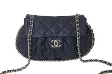 Load image into Gallery viewer, CHANEL シャネル マトラッセ チェーンアラウンド ショルダーバッグ 15番台 ラムスキン ネイビー シルバー 美品 中古 57416