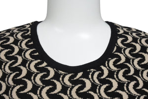 極美品 DRIES VAN NOTEN ドリス ヴァン ノッテン SS24 Tiger Jacqard Knit Top ニットベスト サイズM ブラック ベージュ 総柄 中古 4b005742