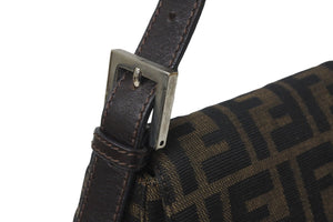 FENDI フェンディ ハンドバッグ ズッカ柄 マンマバケット ワンショルダーバッグ キャンバス レザー 良品 中古 57424