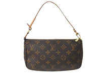 Load image into Gallery viewer, LOUIS VUITTON ルイヴィトン ポーチ M51980 ポシェット アクセソワール モノグラム ブラウン ゴールド金具 美品 中古 57432