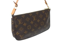 Load image into Gallery viewer, LOUIS VUITTON ルイヴィトン ポーチ M51980 ポシェット アクセソワール モノグラム ブラウン ゴールド金具 美品 中古 57432