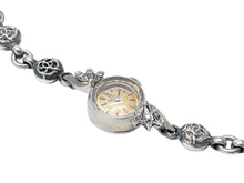 Load image into Gallery viewer, CHROME HEARTS×OMEGA クロムハーツ×オメガ 時計 フローラル ボックス ウォッチブレス 37.1g 14K シルバー 美品 中古 57444