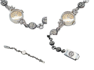 CHROME HEARTS×OMEGA クロムハーツ×オメガ 時計 フローラル ボックス ウォッチブレス 37.1g 14K シルバー 美品 中古 57444