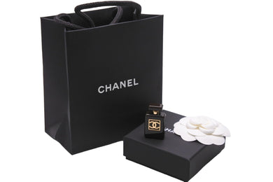 新品未使用 CHANEL シャネル ブローチ コサージュ 香水 ボトル型 ココマーク B23A ブラウン ゴールド金具 中古 57452