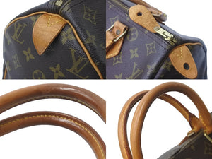 LOUIS VUITTON ルイヴィトン ボストンバッグ M41526 スピーディ30 モノグラム ブラウン ゴールド金具 良品 中古 57460