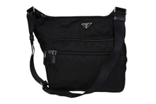 Load image into Gallery viewer, PRADA プラダ ショルダーバッグ VA0625 テスート 三角ロゴプレート ナイロン キャンバス ブラック シルバー金具 良品 中古 57461