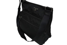 Load image into Gallery viewer, PRADA プラダ ショルダーバッグ VA0625 テスート 三角ロゴプレート ナイロン キャンバス ブラック シルバー金具 良品 中古 57461