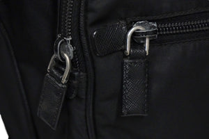 PRADA プラダ ショルダーバッグ VA0625 テスート 三角ロゴプレート ナイロン キャンバス ブラック シルバー金具 良品 中古 57461
