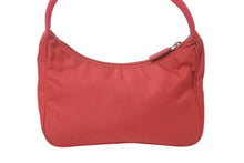 Load image into Gallery viewer, PRADA プラダ ハンドバッグ ワンショルダー MV515 ホーボー ミニバッグ 三角ロゴ レッド ナイロン 中古 良品 57463