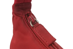 PRADA プラダ ハンドバッグ ワンショルダー MV515 ホーボー ミニバッグ 三角ロゴ レッド ナイロン 中古 良品 57463