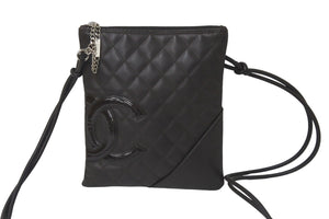 CHANEL シャネル ショルダーバッグ ポシェット カンボンライン ココマーク 10番台 2006 A25178 カーフ ブラウン 美品 中古 57473