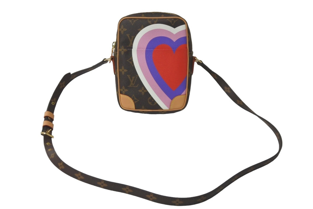 極美品 LOUIS VUITTON ルイヴィトン ショルダーバッグ ゲーム オン パナム モノグラム ブラウン ハート M57450 中古 57501