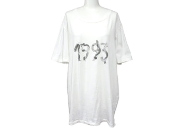 SAINT LAURENT PARIS サンローランパリ 半袖Ｔシャツ 1993 蛇柄 龍柄 イタリア製 コットン ホワイト サイズL 美品 中古 57557