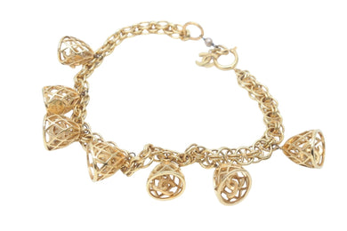 CHANEL シャネル ネックレス チョーカー ヴィンテージ レア ココマーク ベルモチーフ ゴールド GP 美品 中古 57608