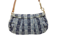 Load image into Gallery viewer, 極美品 LOUIS VUITTON ルイヴィトン ミニプリーティ レイエ ショルダーバッグ M95333 モノグラムデニム ブルー 中古 4b005761