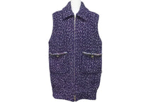 Load image into Gallery viewer, 新品未使用品 CHANEL シャネル ツイード ベスト サイズ34 23～24AW P75518 V67220 NQ425 パープル ブラック 中古 57618