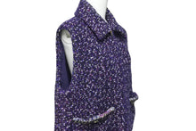 Load image into Gallery viewer, 新品未使用品 CHANEL シャネル ツイード ベスト サイズ34 23～24AW P75518 V67220 NQ425 パープル ブラック 中古 57618