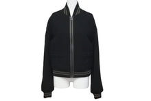 Load image into Gallery viewer, CHANEL シャネル ブルゾン スポーツライン スタジャン 05A ブラック ウール ナイロン サイズ40 P26526V16823 美品 中古 57619