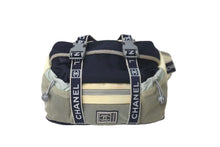 Load image into Gallery viewer, CHANEL シャネル スポーツライン ココマーク ボディバッグ 9番台 A27892 メッシュ グレー ネイビー 美品 中古 57625