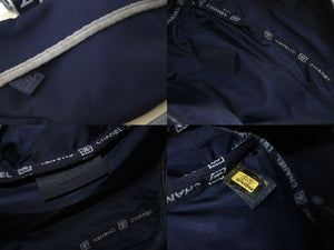 CHANEL シャネル スポーツライン ココマーク ボディバッグ 9番台 A27892 メッシュ グレー ネイビー 美品 中古 57625