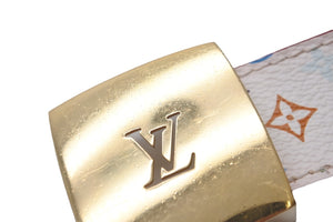 LOUIS VUITTON ルイヴィトン ベルト バックル モノグラム サンチュール 34/85 M9682W PVC マルチカラー ゴールド 美品 中古 57627