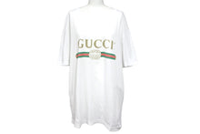 画像をギャラリービューアに読み込む, GUCCI グッチ半袖Ｔシャツ カットソー17AW FW WASHD COT ダメージ加工 ロゴプリント コットンホワイト サイズM 美品 中古 57644 