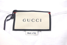 画像をギャラリービューアに読み込む, GUCCI グッチ半袖Ｔシャツ カットソー17AW FW WASHD COT ダメージ加工 ロゴプリント コットンホワイト サイズM 美品 中古 57644 