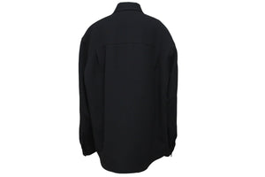 新品未使用 BALENCIAGA バレンシアガ ジャケット シャツジャケット ブラック ウール レーヨン サイズ48 704451 TIT22 中古 57655