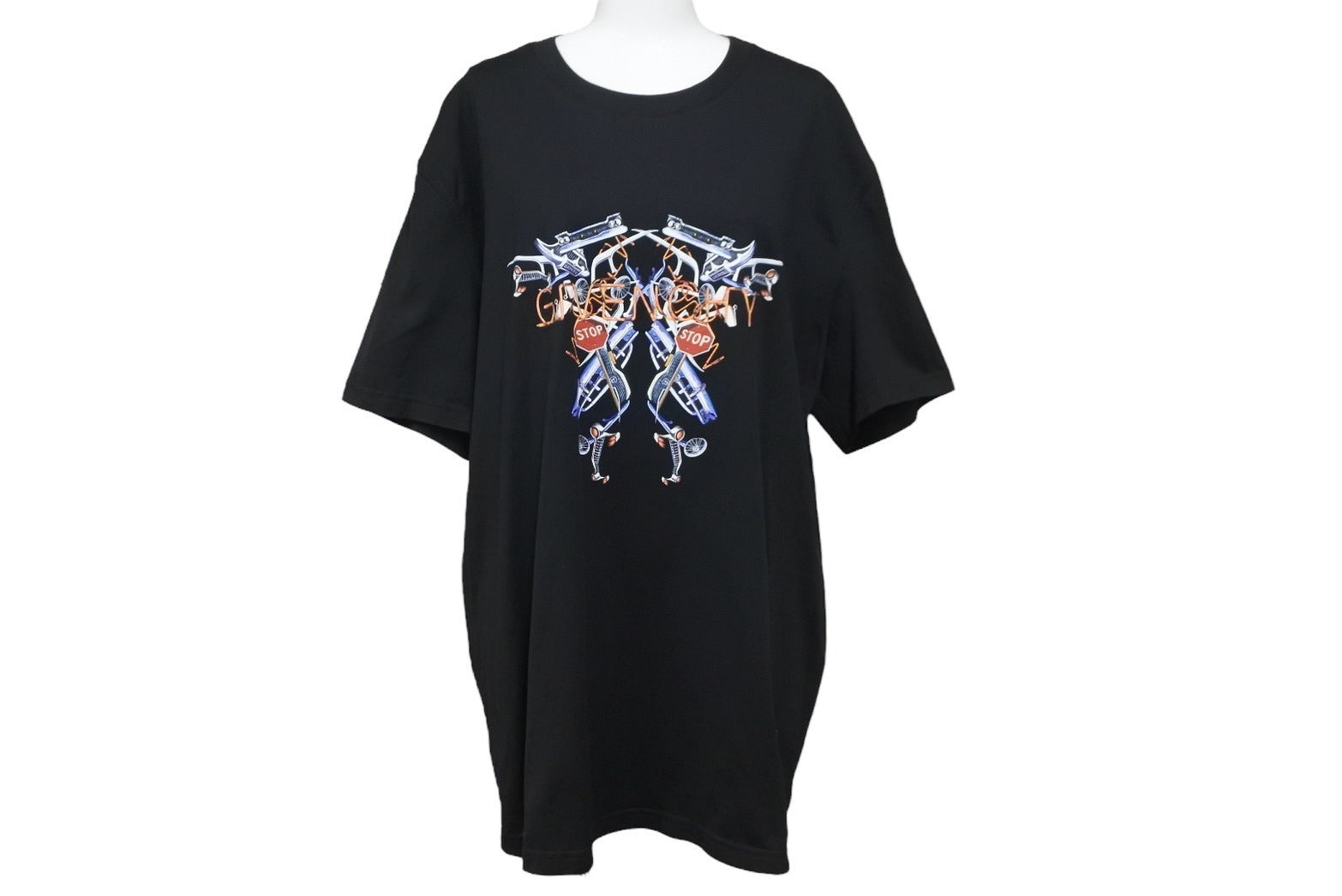 GIVENCHY ジバンシィ 半袖 Tシャツ Neon Lights BM71203002 ブラック 