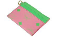 Load image into Gallery viewer, 新品未使用品 MCM エムシーエム スマホケース カードケース付き iPhone12 MXECSSX01 ピンク レザー ゴールド金具 中古 57762