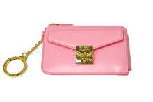 Load image into Gallery viewer, 新品未使用品 MCM エムシーエム カードケース コインケース フラグメントケース MYACSPA01 ピンク ゴールド金具 中古 57769