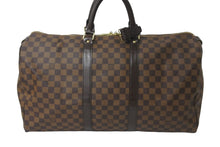 Load image into Gallery viewer, 極美品 LOUIS VUITTON ルイヴィトン ダミエ キーポル50 ボストンバッグ N41427 コーティングキャンバス ブラウン 中古 57782