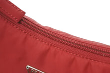 Load image into Gallery viewer, PRADA プラダ ハンドバッグ ワンショルダー MV515 ホーボー ミニバッグ 三角ロゴ レッド ナイロン 美品 中古 57784