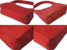 Load image into Gallery viewer, PRADA プラダ ハンドバッグ ワンショルダー MV515 ホーボー ミニバッグ 三角ロゴ レッド ナイロン 美品 中古 57784