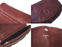 Load image into Gallery viewer, CHANEL シャネル ショルダーバッグ ハーフムーンチェーンウォレット 財布 12番台 2008年 キャビアスキン ボルドー 美品 中古 57797