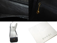 Load image into Gallery viewer, GUCCI グッチ オールドグッチ バンブー ショルダーバッグ ブラック レザー 鞄 斜め掛け 美品 中古 57820