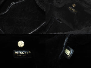 CHANEL シャネル ハンドバッグ ダブルチェーン ココマーク 9番台 ブラック ムートン ゴールド金具 良品 中古 57824