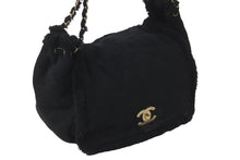 Load image into Gallery viewer, CHANEL シャネル ハンドバッグ ダブルチェーン ココマーク 9番台 ブラック ムートン ゴールド金具 良品 中古 57824