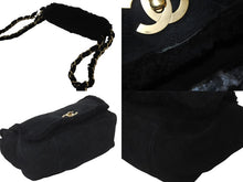 Load image into Gallery viewer, CHANEL シャネル ハンドバッグ ダブルチェーン ココマーク 9番台 ブラック ムートン ゴールド金具 良品 中古 57824